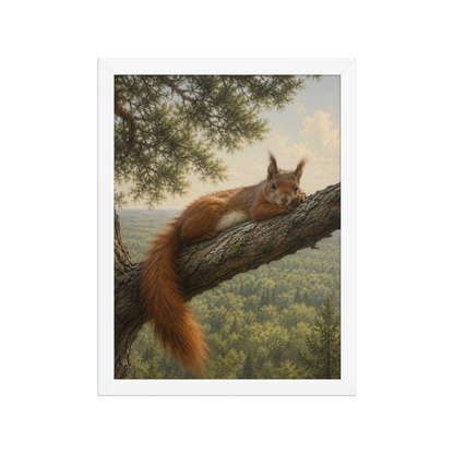Squirrel Canopy Calm Framed Poster