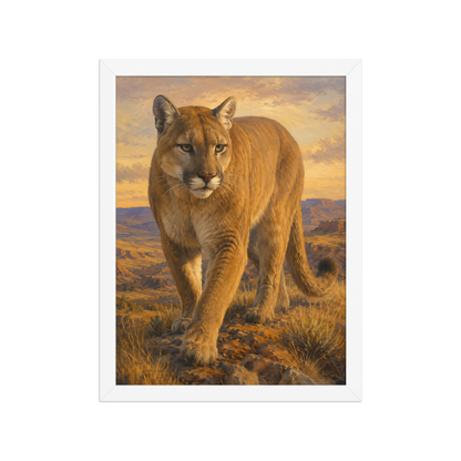 Mountain Lion Desert Pride Framed Poster