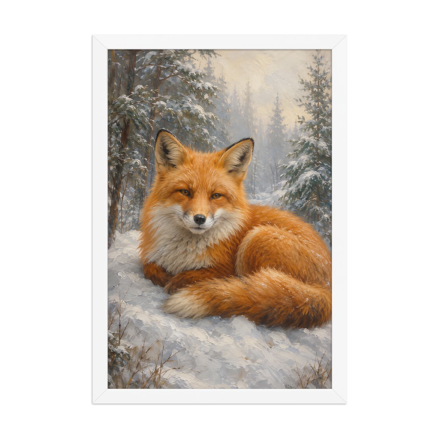 Fox Winter Calm Framed Poster