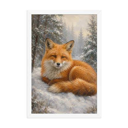 Fox Winter Calm Framed Poster