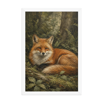 Fox Woodland Calm Framed Poster