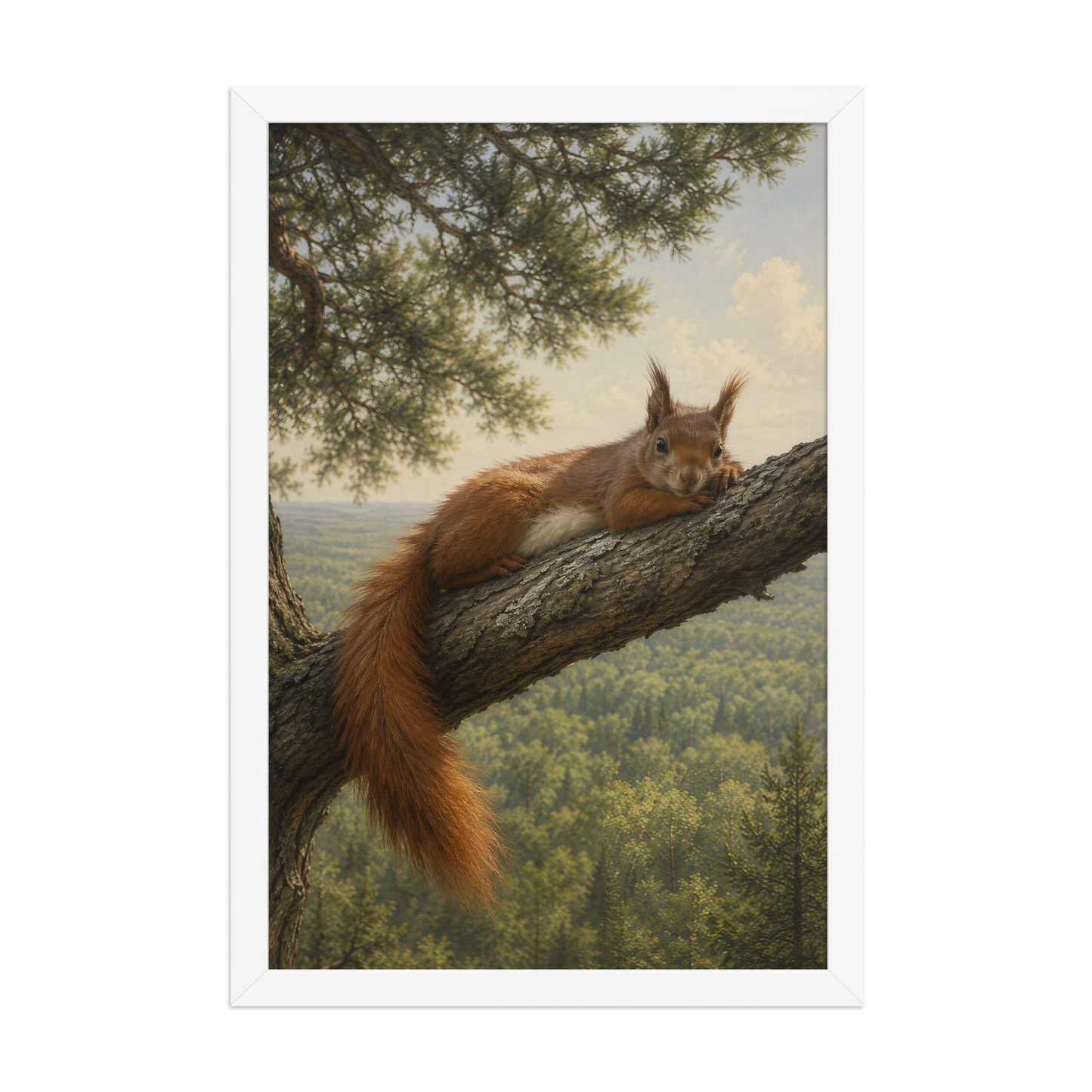 Squirrel Canopy Calm Framed Poster