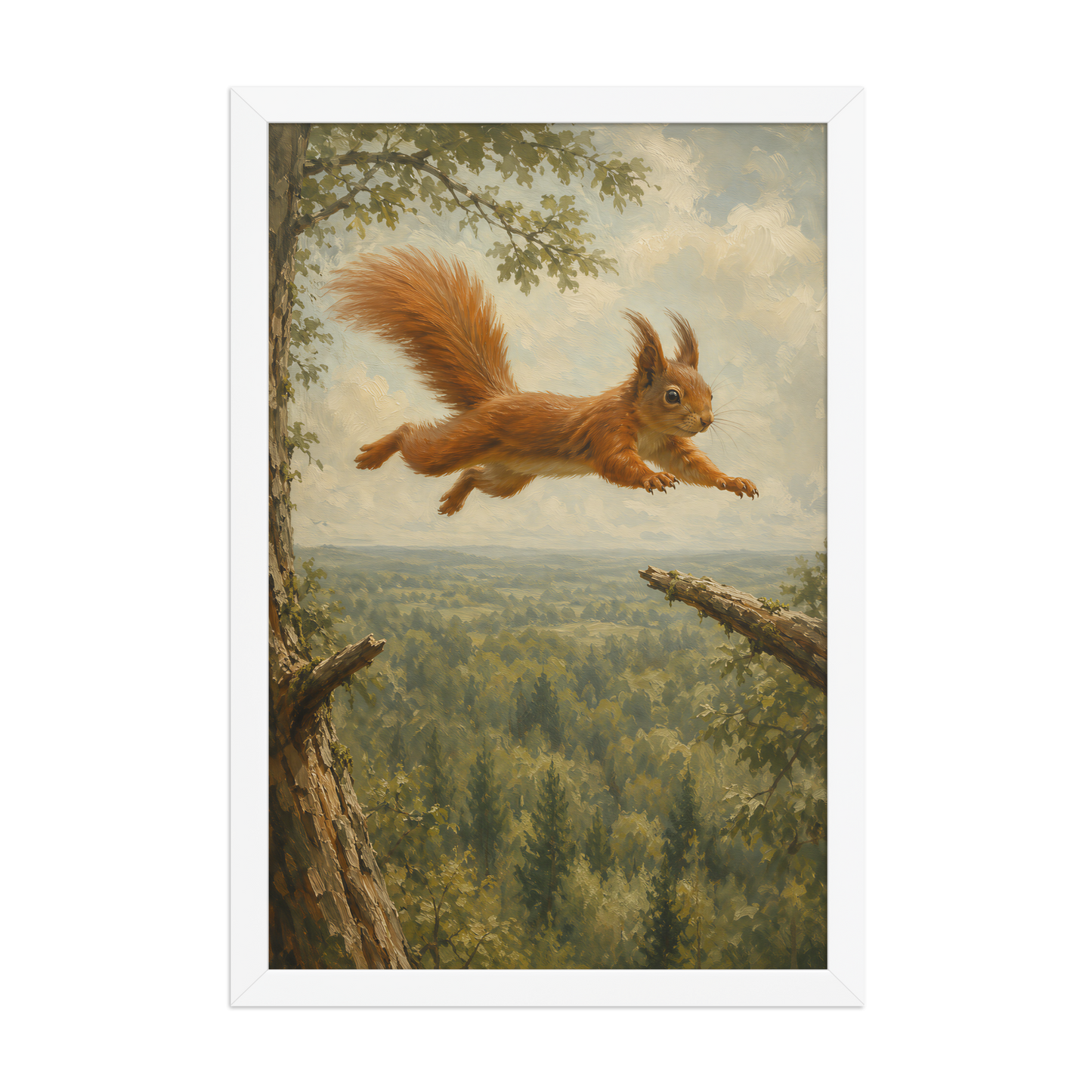 Squirrel Forest Freedom Framed Poster