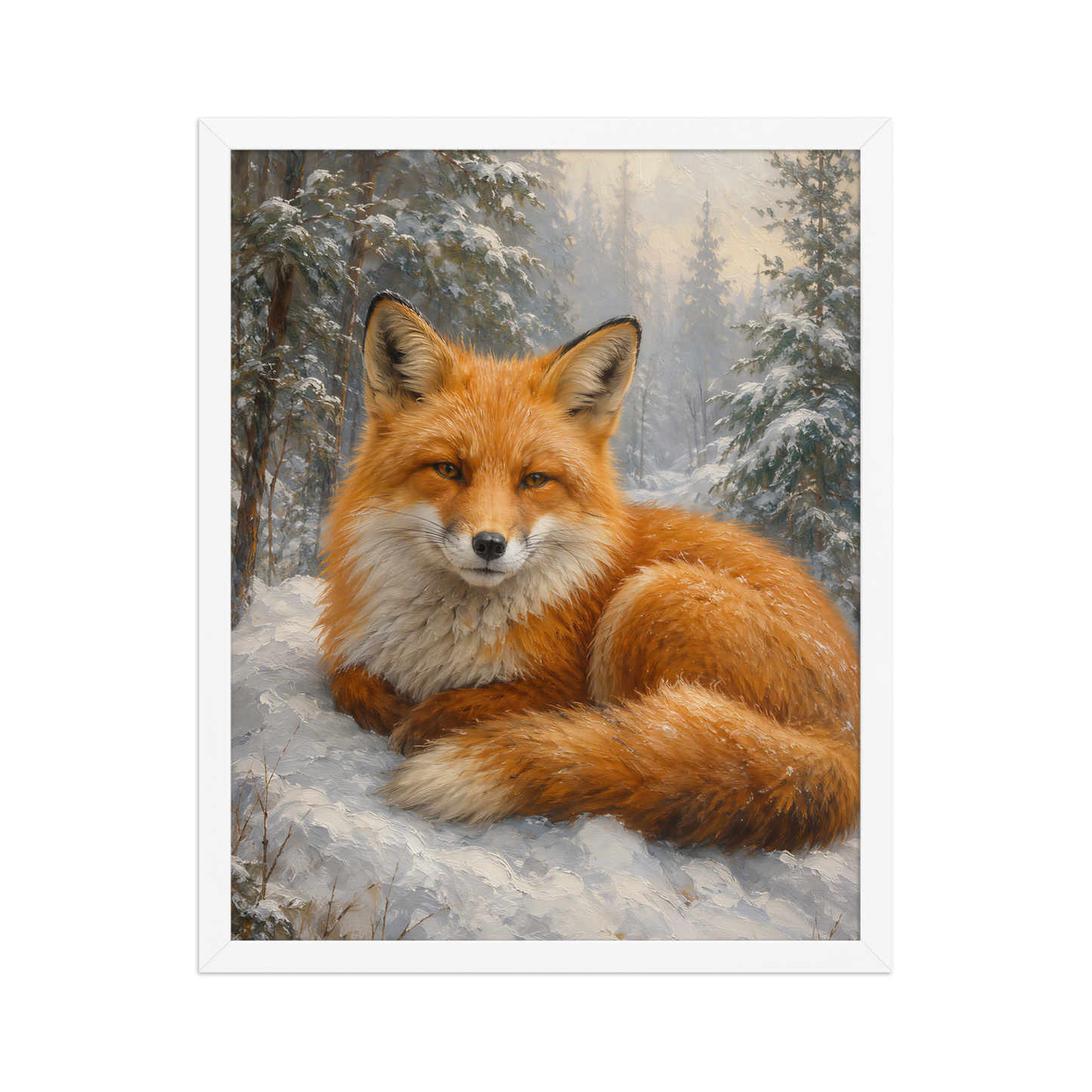 Fox Winter Calm Framed Poster
