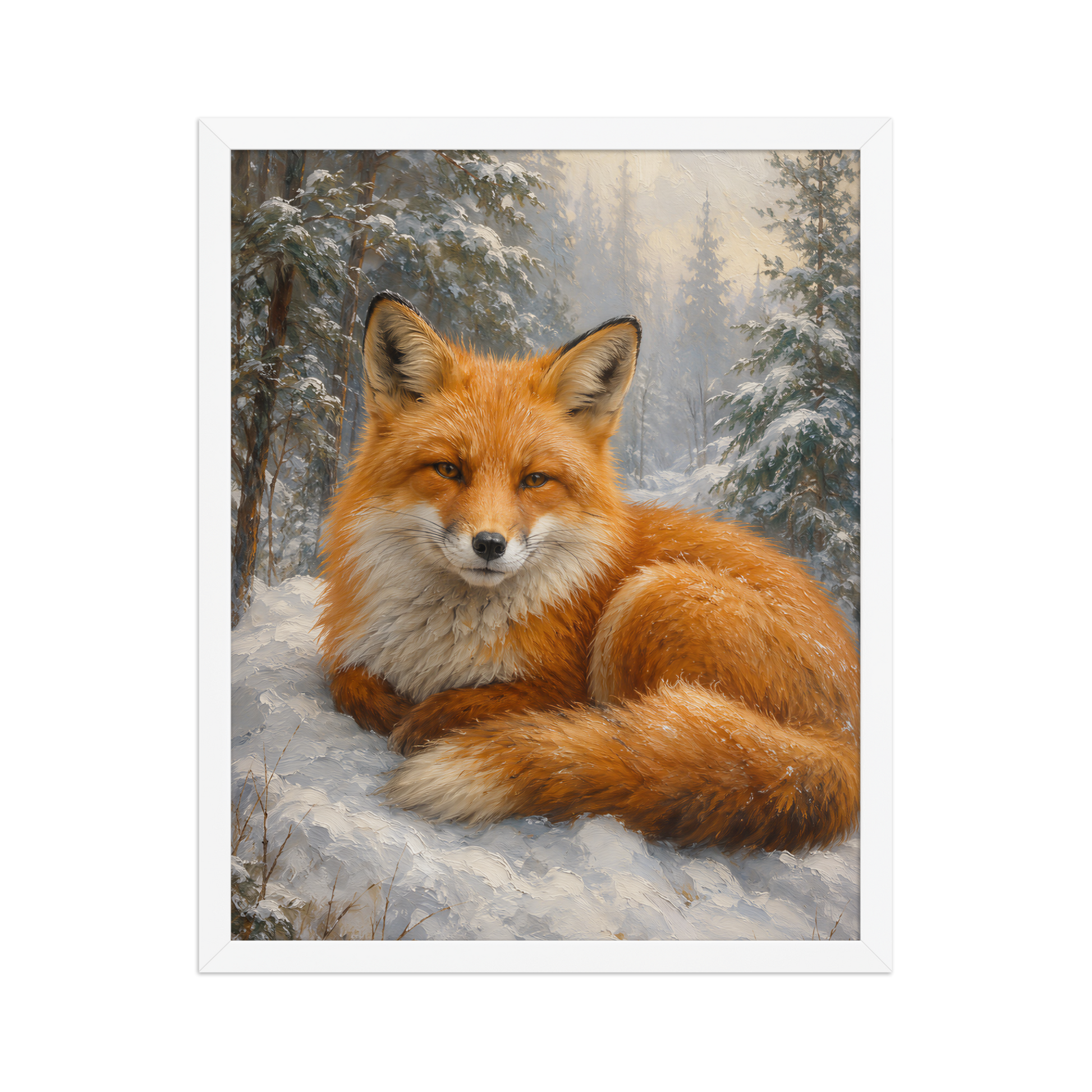 Fox Winter Calm Framed Poster