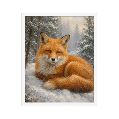 Fox Winter Calm Framed Poster