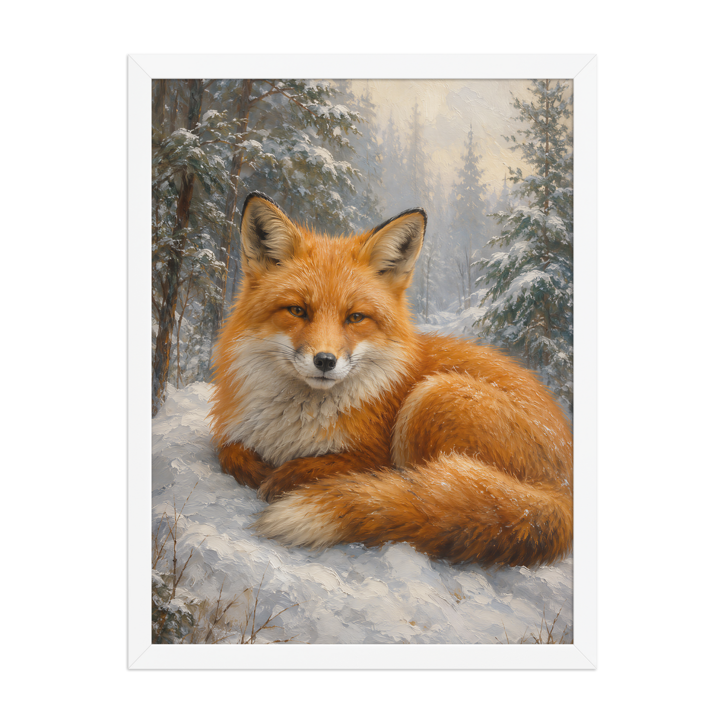 Fox Winter Calm Framed Poster
