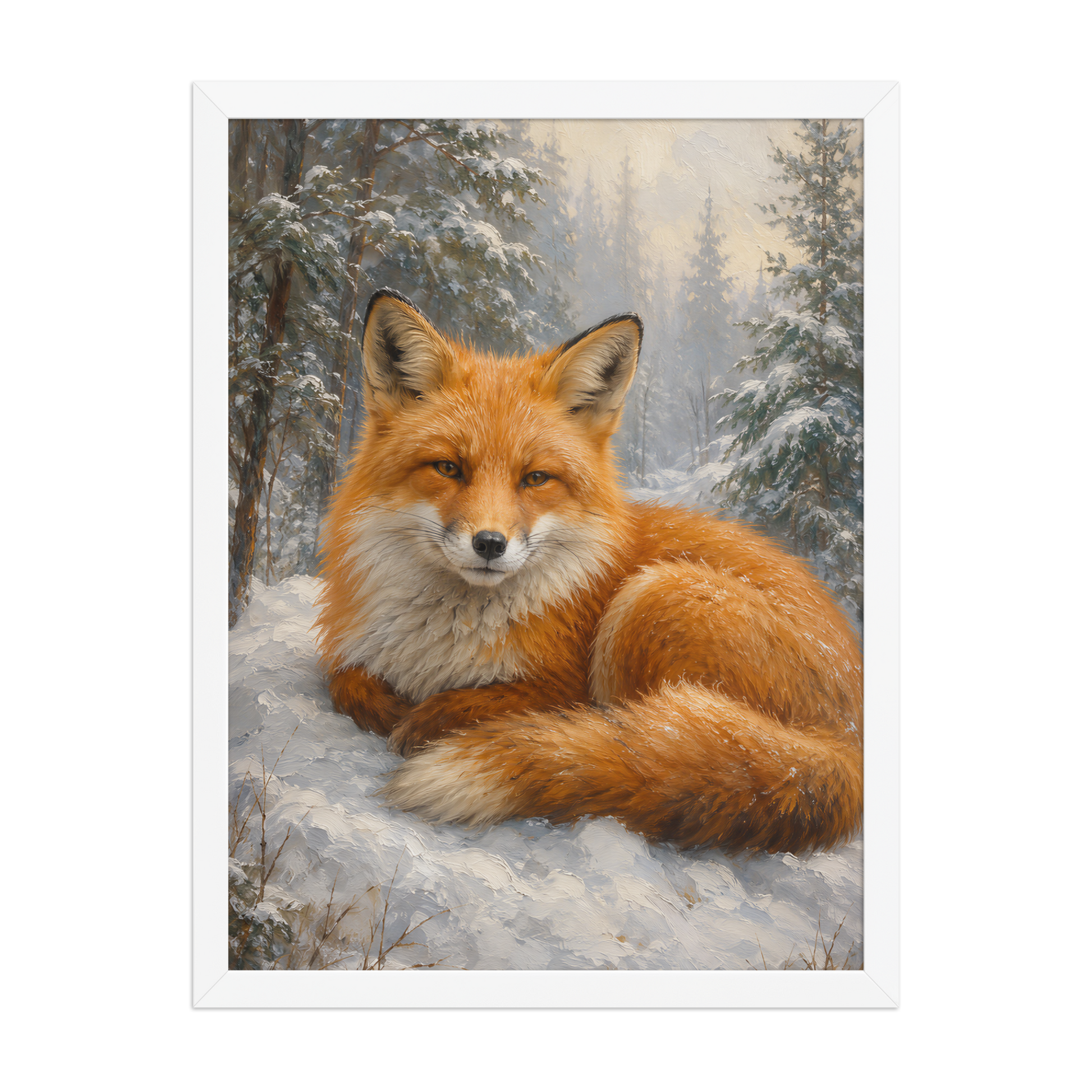Fox Winter Calm Framed Poster