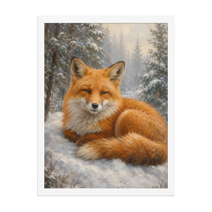 Fox Winter Calm Framed Poster