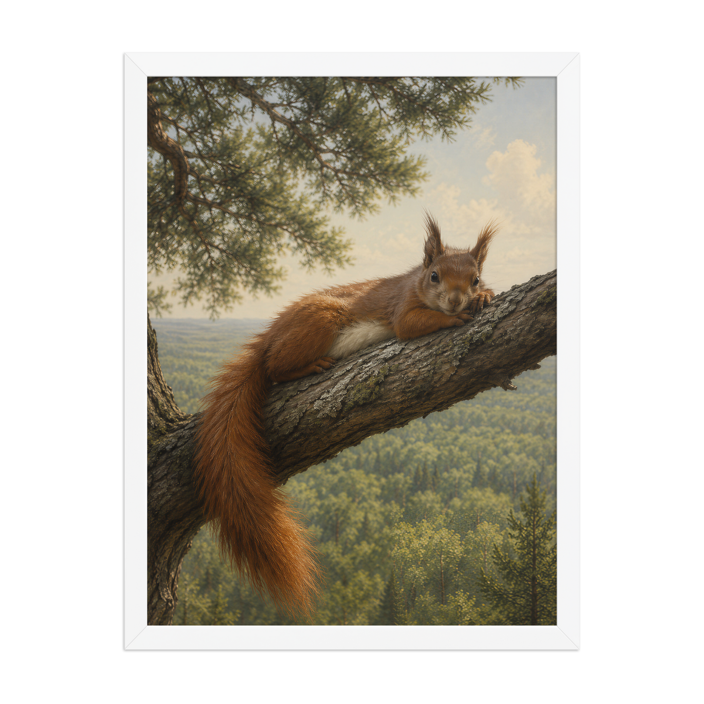 Squirrel Canopy Calm Framed Poster