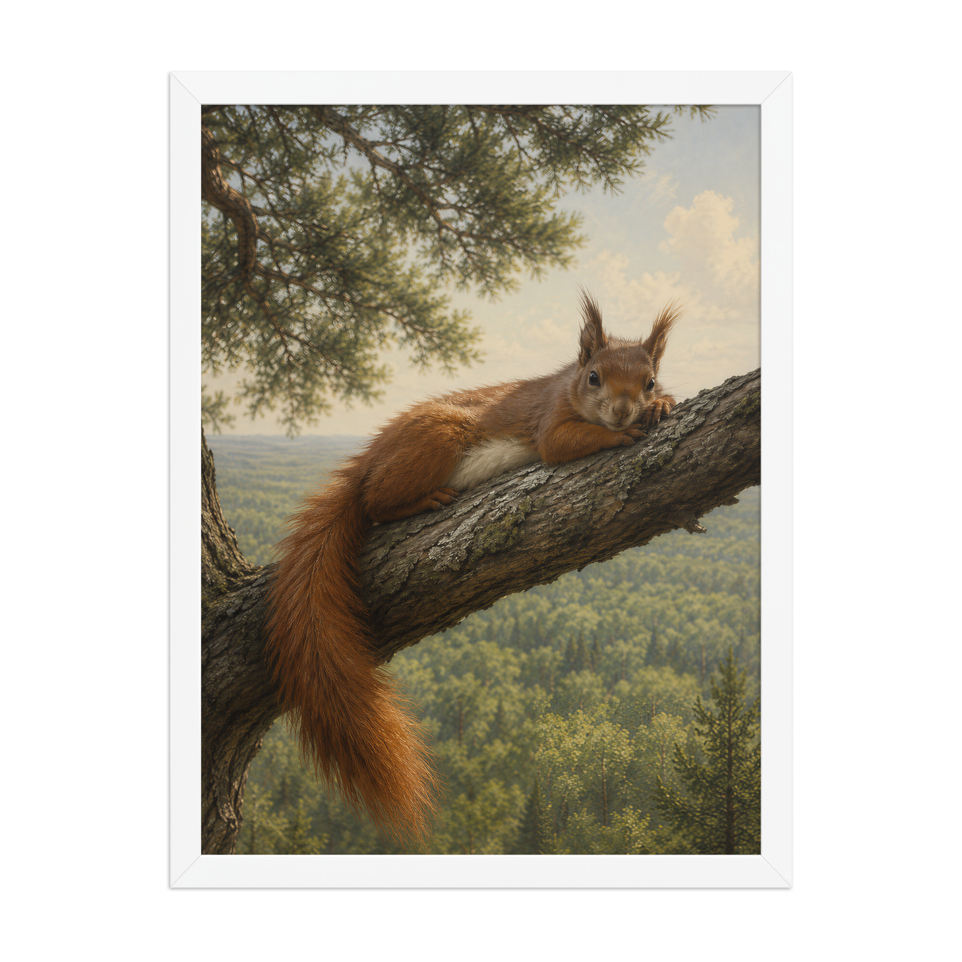 Squirrel Canopy Calm Framed Poster