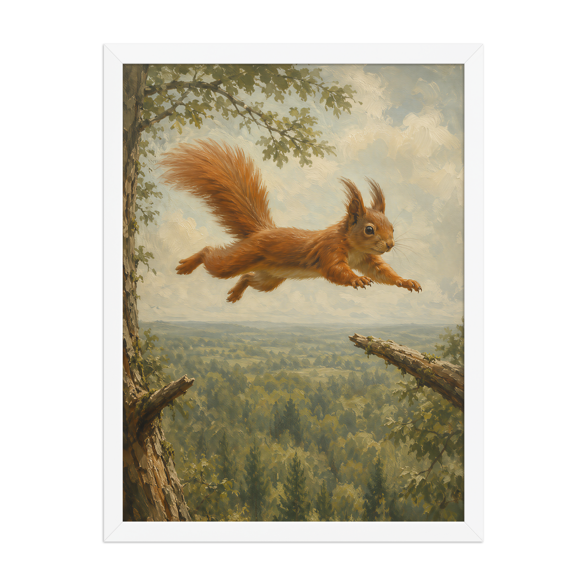 Squirrel Forest Freedom Framed Poster
