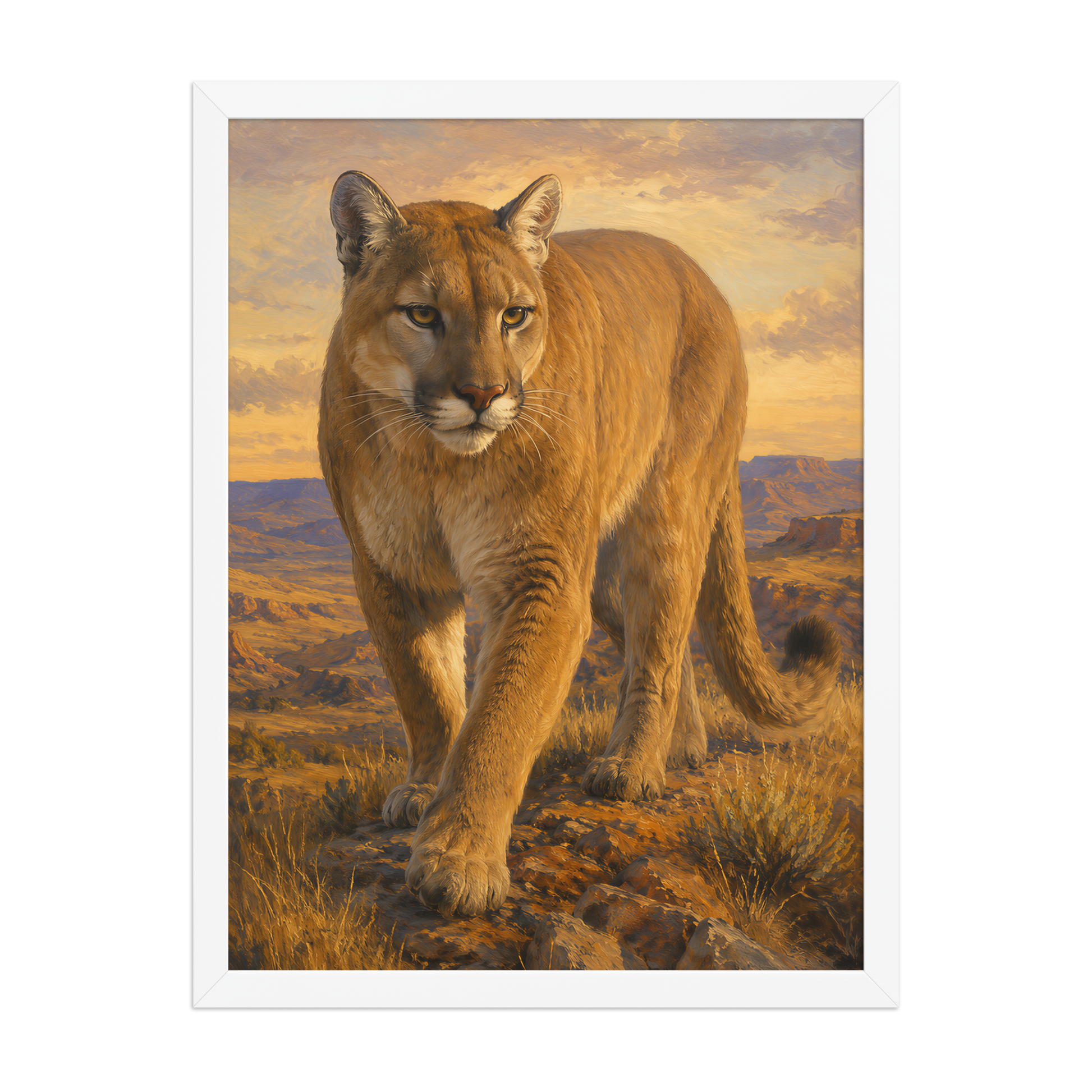 Mountain Lion Desert Pride Framed Poster