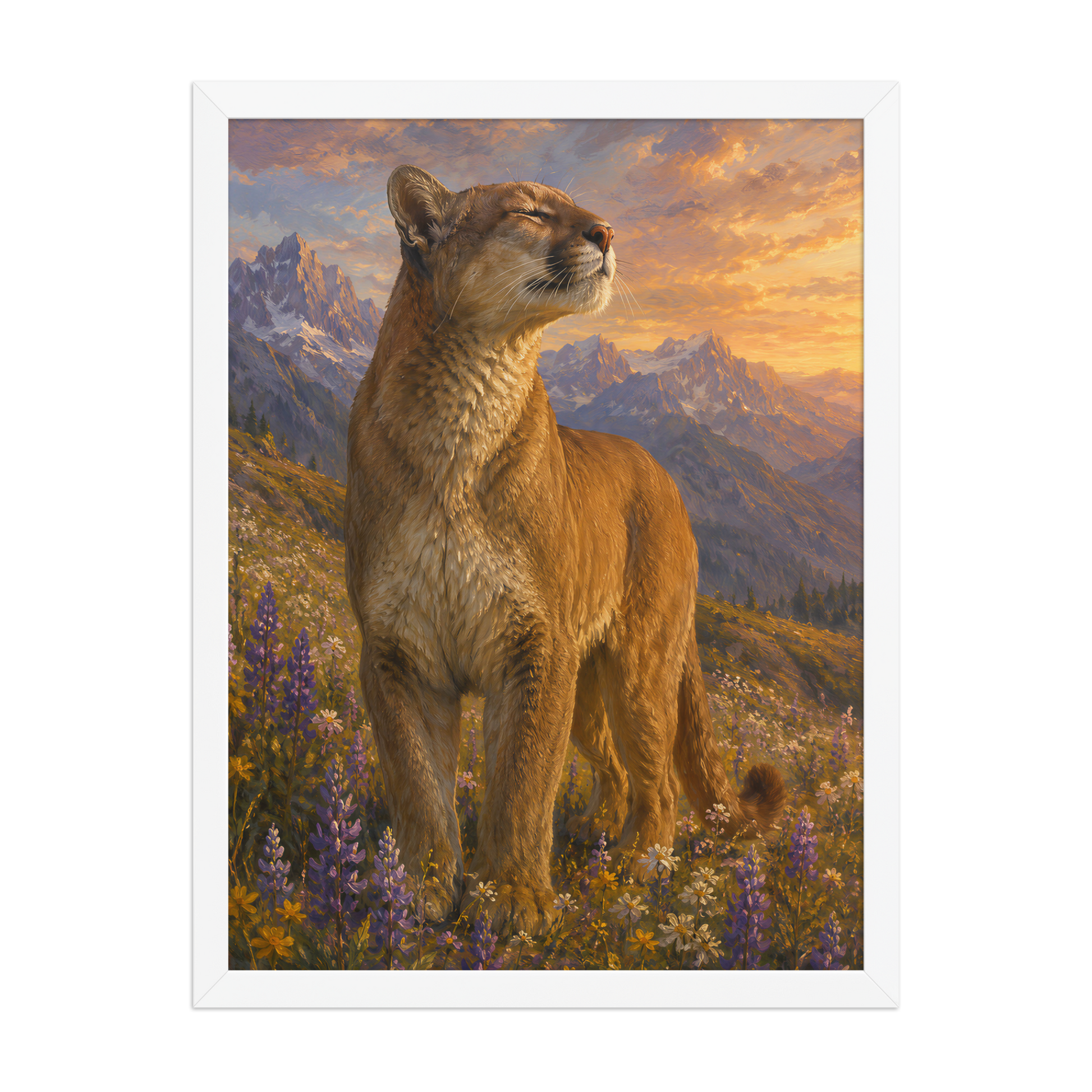 Mountain Lion Meadow Pride Framed Poster