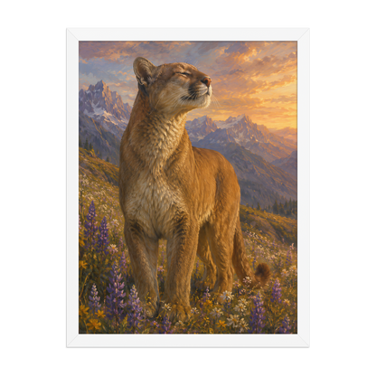 Mountain Lion Meadow Pride Framed Poster