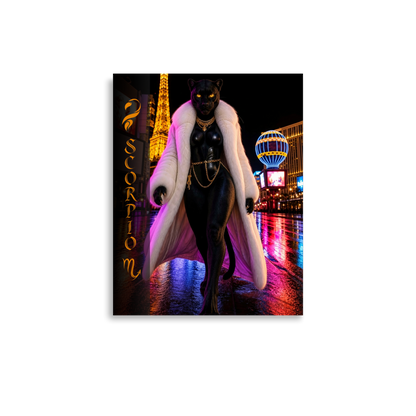 Scorpio woman black panther zodiac poster