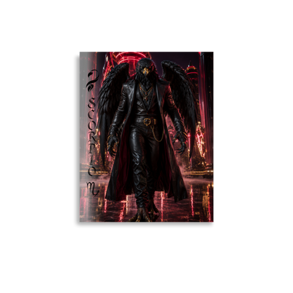 Scorpio man black eagle zodiac poster