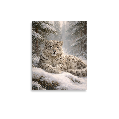 Snow Leopard Winter Calm Poster