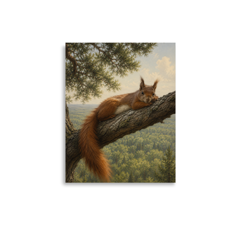 Squirrel Canopy Calm Poster