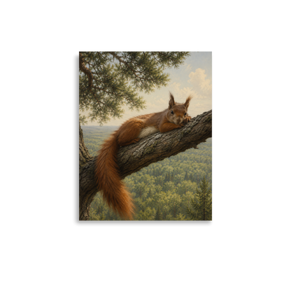 Squirrel Canopy Calm Poster