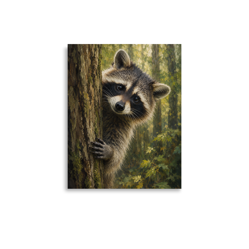 Raccoon Curiosity Poster