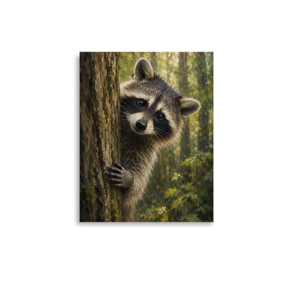 Raccoon Curiosity Poster