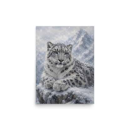 Snow Leopard Calm Poster