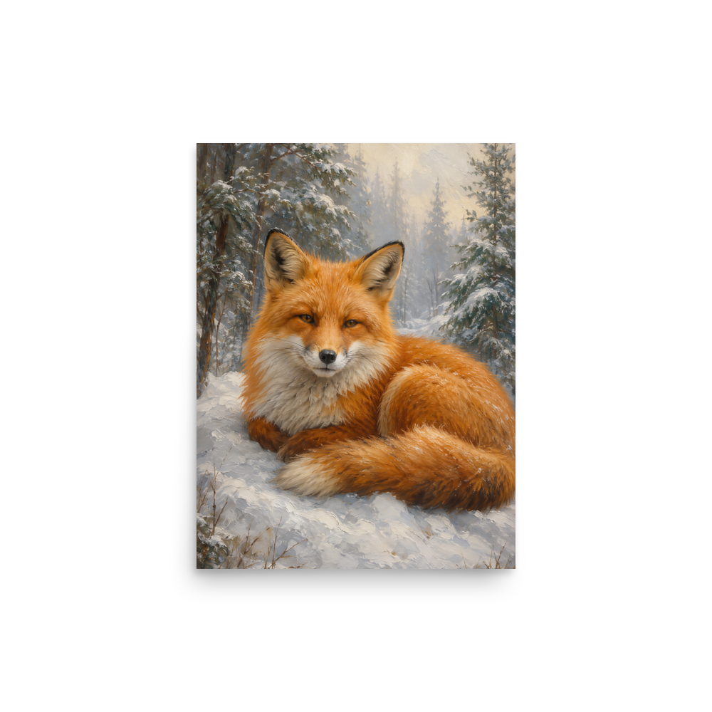 Fox Winter Calm Poster