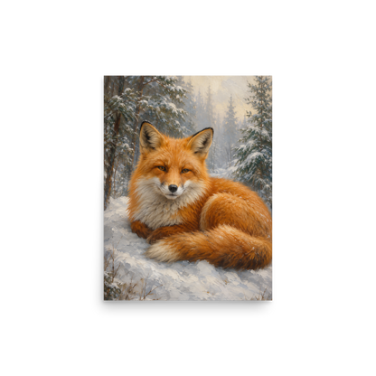 Fox Winter Calm Poster