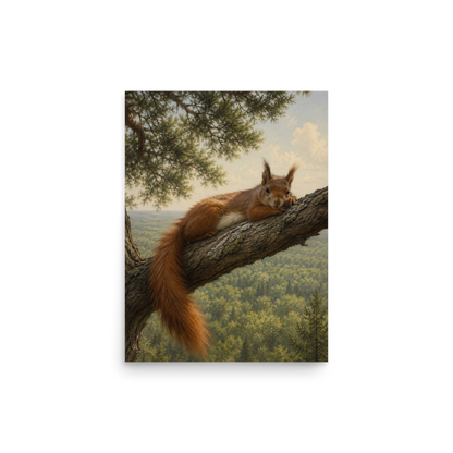 Squirrel Canopy Calm Poster