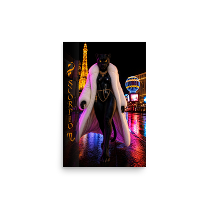 Scorpio woman black panther zodiac poster