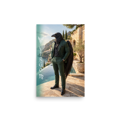 Virgo man raven king zodiac poster