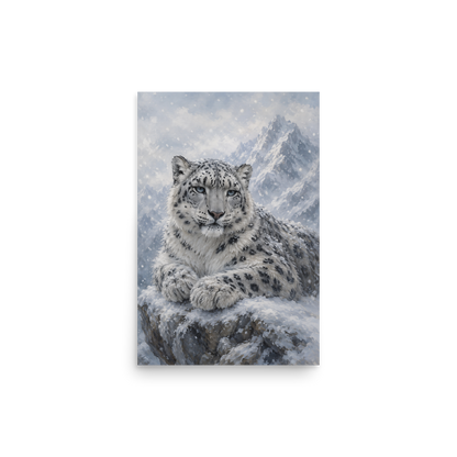 Snow Leopard Calm Poster