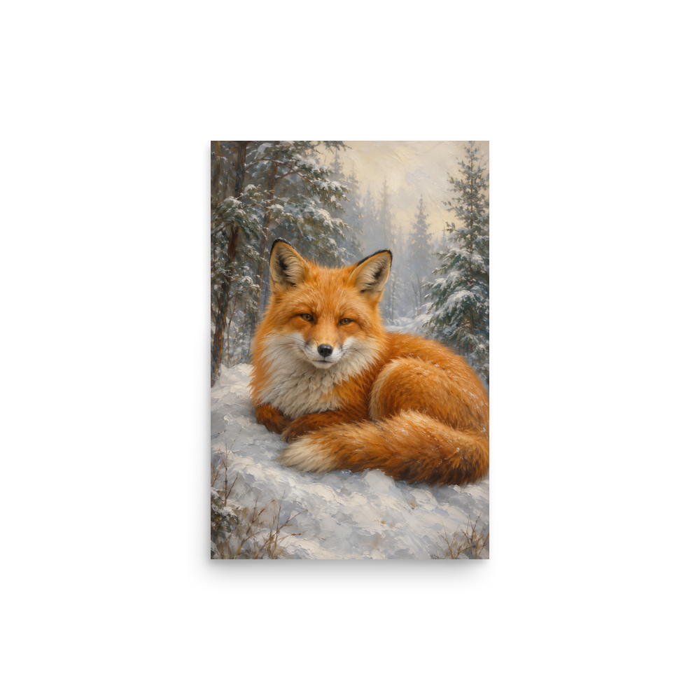 Fox Winter Calm Poster