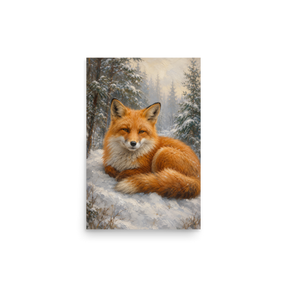Fox Winter Calm Poster