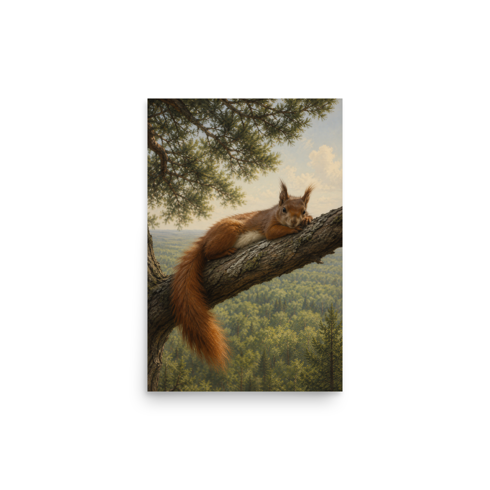 Squirrel Canopy Calm Poster