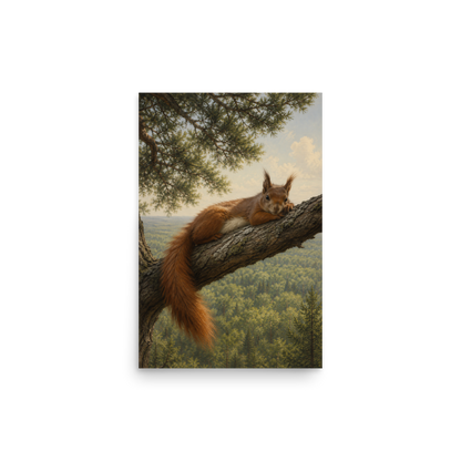 Squirrel Canopy Calm Poster