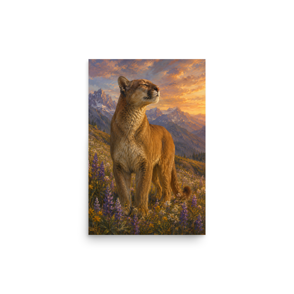 Mountain Lion Meadow Pride Poster