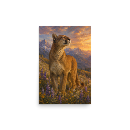 Mountain Lion Meadow Pride Poster