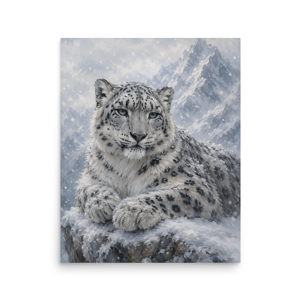 Snow Leopard Calm Poster