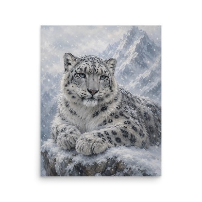 Snow Leopard Calm Poster