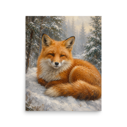 Fox Winter Calm Poster