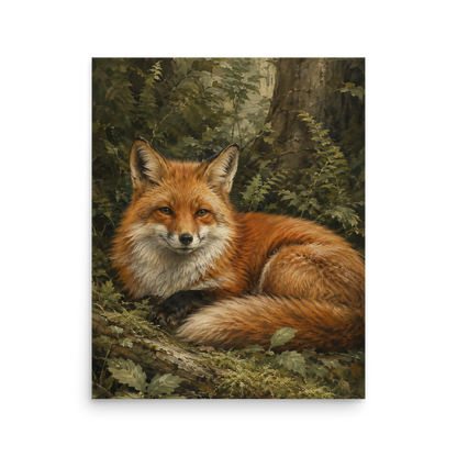 Fox Woodland Calm Poster