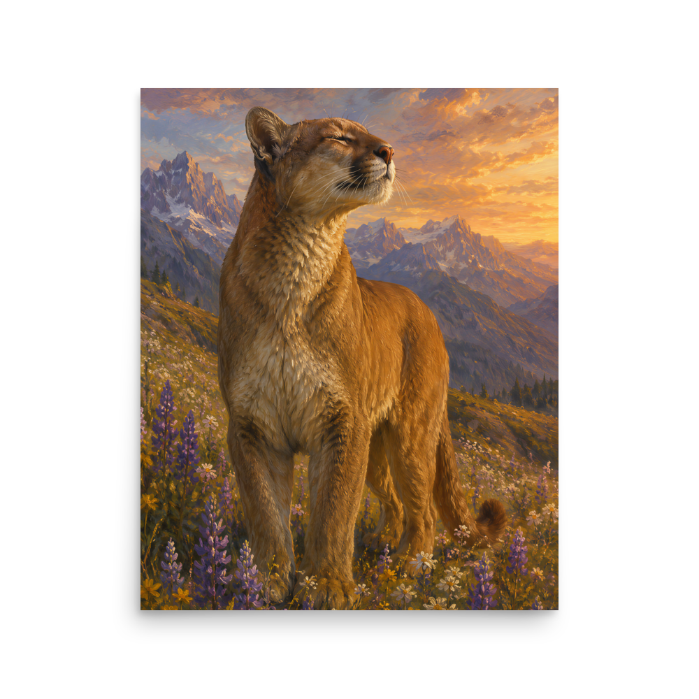 Mountain Lion Meadow Pride Poster