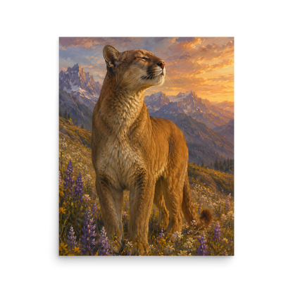 Mountain Lion Meadow Pride Poster