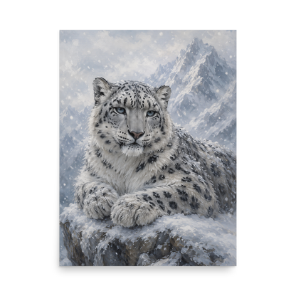 Snow Leopard Calm Poster