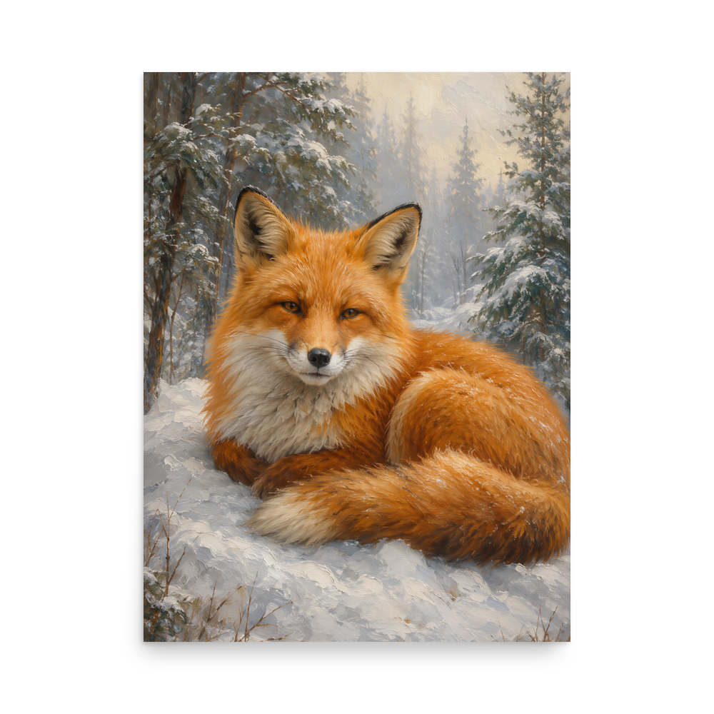 Fox Winter Calm Poster