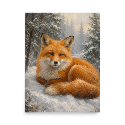 Fox Winter Calm Poster