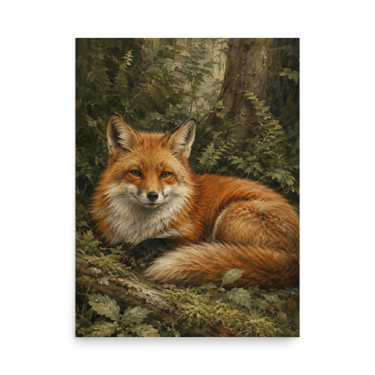 Fox Woodland Calm Poster