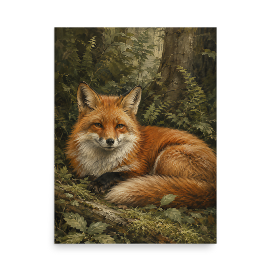 Fox Woodland Calm Poster